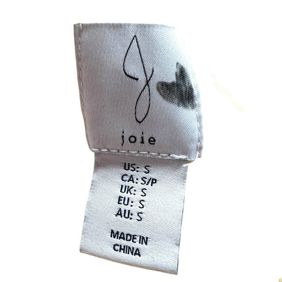 Joie Floral Embellished Puff Sleeve Crewneck Sweater Yellow Size Small - Picture 7 of 9